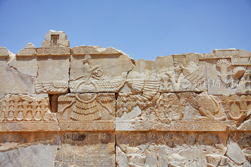 伊朗波斯波利斯的Bas relief